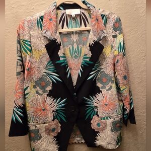 ✨ Abstract Floral Print Blazer | Versace–Hermès Inspired | Statement Jacket